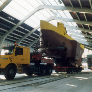 L'arrivée du bathyscaphe Archimède