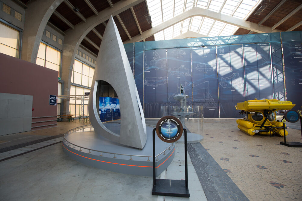 La coiffe de SeaOrbiter exposé dans la Grande Galerie des Engins et des Hommes