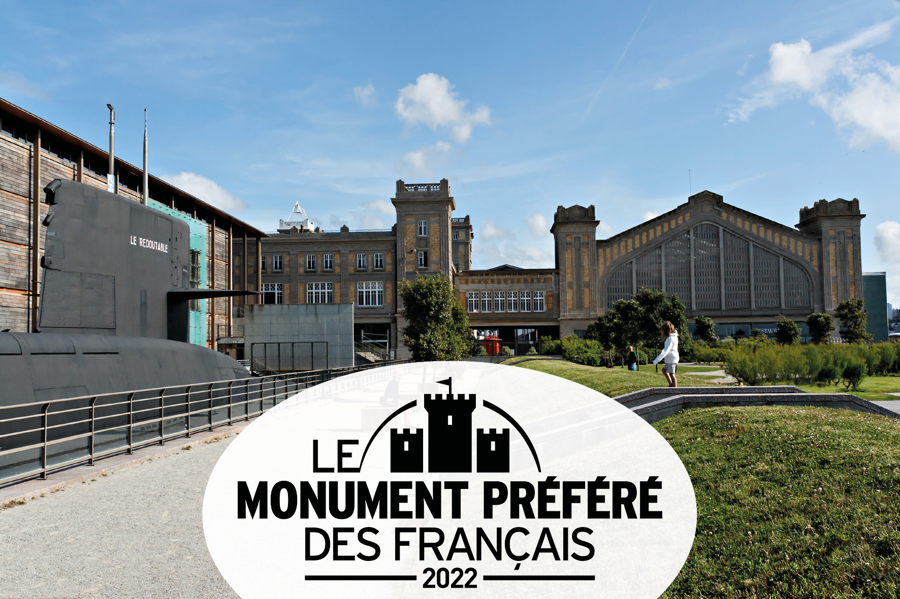 Votez pour La Gare Maritime Transatlantique et le sous-marin le Redoutable pour le Monument Préféré des Français 2022 !