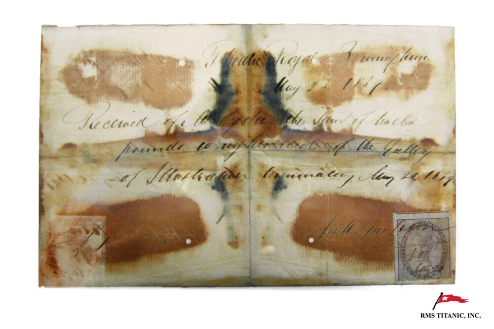 Marian MEANWELL_receipt_15x10 ©RMS TITANIC INC